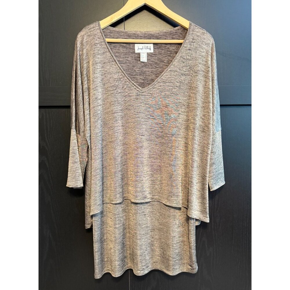 Joseph Ribkoff Women's Pullover Dressy Blouse Size 14 3/4 Sleeves V-Neck Career